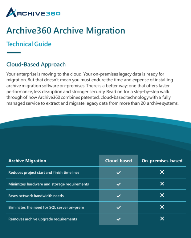 archive migration technical guide cover page